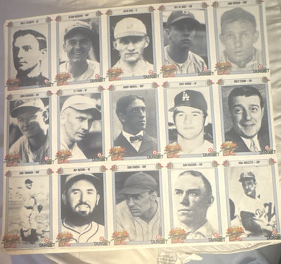 Topps 2000 Middie Dodgers Los Angeles Dodgers Uncut Sheet 15 Cards MLB