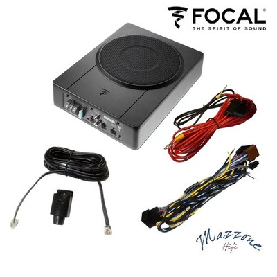 FOCAL INSIDE ISUB ACTIVE 2.1 AMPLIFIED SUBWOOFER SLIM CASE POTENTIOMETER CABLES