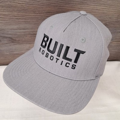 Built Robotics Hat Cap Trucker Gray Embroidered Adult Casual One Size