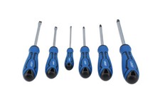 Image of LASER TOOLS 7613 Screwdriver Set Flat & PzDrive Chrome Vanadium 6 Pieces