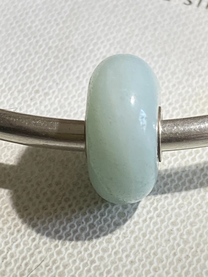 Trollbeads Auténtica Piedra Natural Suave Amazonita LE Lanzamiento 2011 Difícil de Encontrar Raro Foto 2 de 4