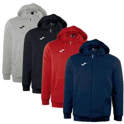JOMA Hoodie Kapuzenjacke Beuteltaschen Zipper Kordelzug Rot Blau Schwarz Grau