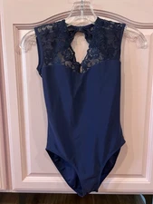 New Ballet Rosa Navy Leotard Size 40/M - Emmelin V-Front