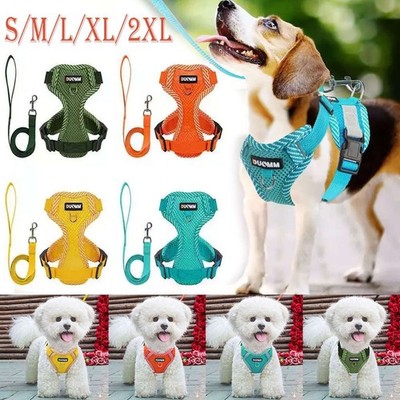 Adjustable Cat Dog Pet Harness  Control Vest Dogs Reflective S M L XL Leash US