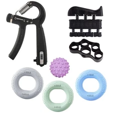 7 PCS Grip Strength Trainer Kit, Hand Gripper Strengthener, Forearm Strengthe...