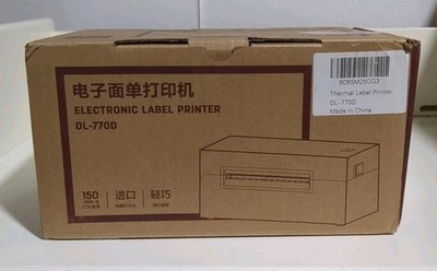 Deli Electronic Label Printer Label Maker Dl-770D *Open Box *New!