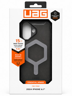 UAG Essential Armor Case for Apple iPhone 16- Ash