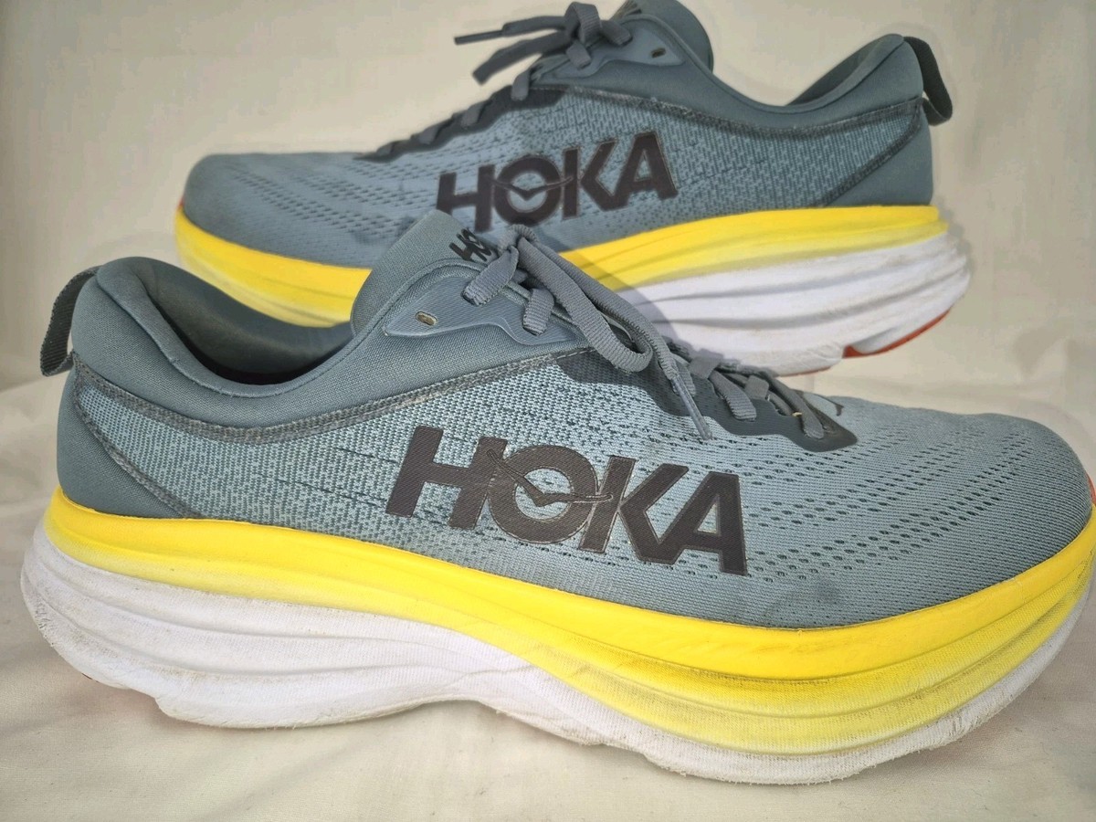 Hoka One One Bondi 8 Mens Size 8D Blue Yellow Athletic Running Shoes Sneakers Hoka - Bondi 8 - DISTANCE STORE - GLOBAL main image 3