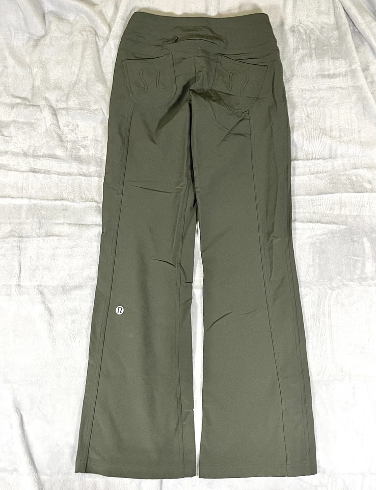 RARO Pantalones Lululemon Carry Less Olive Utility Talla 4 Senderismo Bolsillo Mensajes Secretos Foto 4 de 4