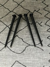 New black metal chair legs  -42.5cm (16.5") Oblique Replacement