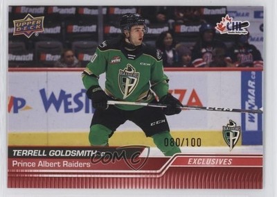 2023-24 Upper Deck CHL Exclusives 80/100 Terrell Goldsmith #100 1u0d