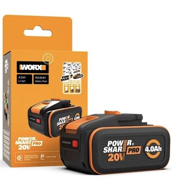 WORX 20V, 4.0 Ah Batterie WA3644 Akku Lithium Ersatzakku