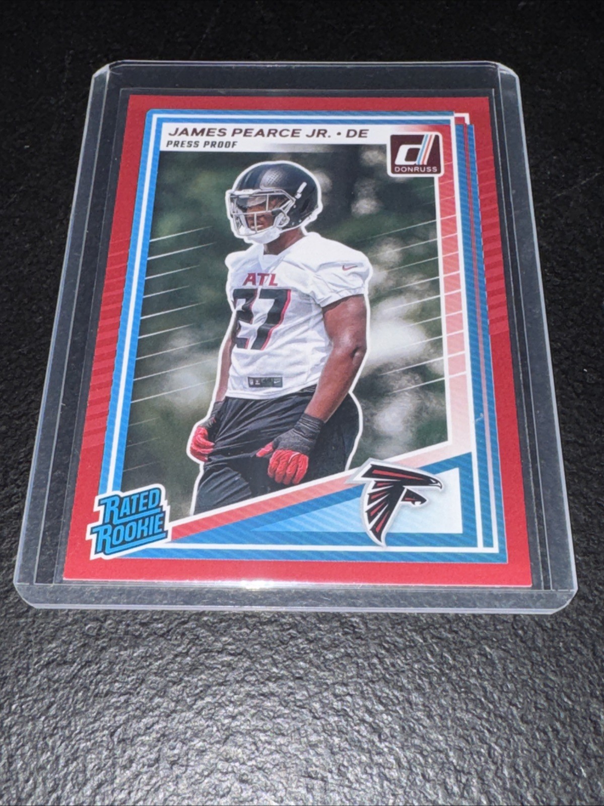 2025 Panini Donruss - Rated Rookie James Pearce Jr. #363 Press Proof Red (RC)
