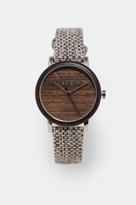 Esprit Damenuhr einzigartiges Design hellbraun Canvas UVP 109£