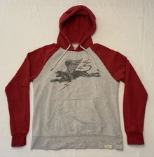 Denim & Supply Ralph Lauren Medium Winged Panther Gray & Red Hoodie Sweatshirt
