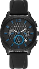 Caravelle Men's Sport Quartz Day Date Window GMT Blue Silicone Watch 41MM 45B159