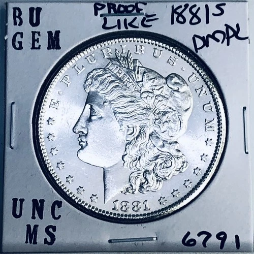 1881 S BU GEM MORGAN SILVER DOLLAR UNC MS+++ U.S. MINT RARE COIN 6791