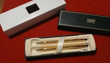 Cross Classic Century Pen  Pencil Set, 23K Gold Plated, New In Box