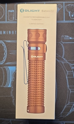 OLIGHT Baton Pro Rechargable, LTD Edition, Desert Tan, Serialized EDC Flashlight