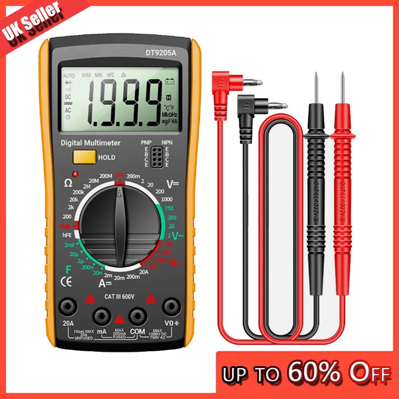 Professional Digital Multimeter Voltmeter Ammeter Ohmmeter Multi Tester Meter UK