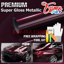 ESSMO PET Super Gloss Metallic Wild Plum Purple Vehicle Vinyl Wrap Decal Paint