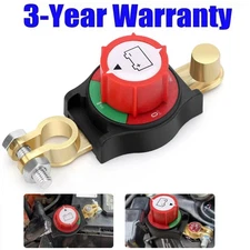 Battery Disconnect & Top Post Kill Switch 12V-48V Heavy Duty Shut Off Car RV ATV