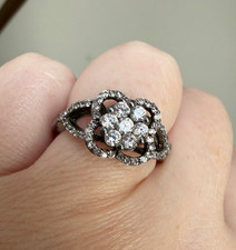 Sterling Silver CZ Cubic Zirconia ring Size 7