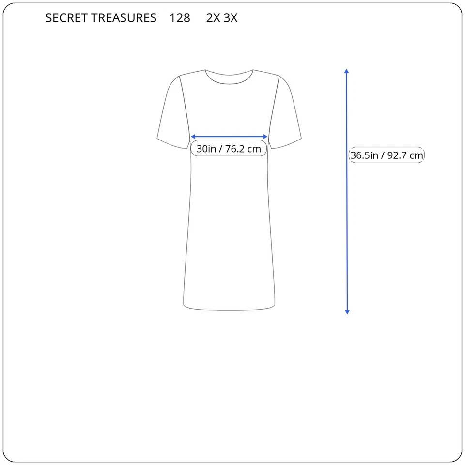 Camisón Secret Treasures para mujer 2X 3X Plus Haz que hoy cuente azul tie dye Foto 2 de 4