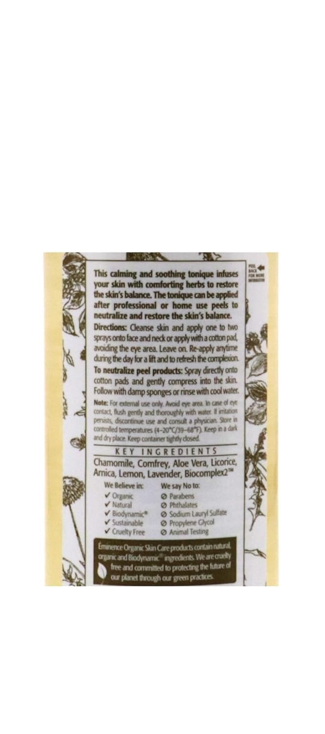 Eminence Organic Soothing Chamomile Tonique 4.2 Oz