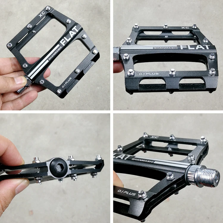 BMX Bicycle Pedals 9/16'' Mountain Road Bike Sealed Bearing Flat Platform Pedals - Image 2 of 4