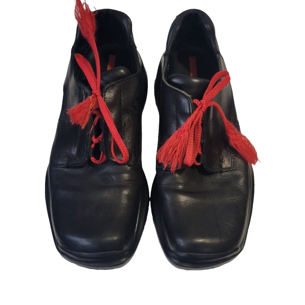 Prada Vintage Sport Vibram Leather Laced Trainers Men Shoes