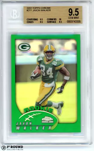 Javon Walker RC BGS 9.5: 2002 Topps Chrome Rookie Card Highest Subgrades POP 3