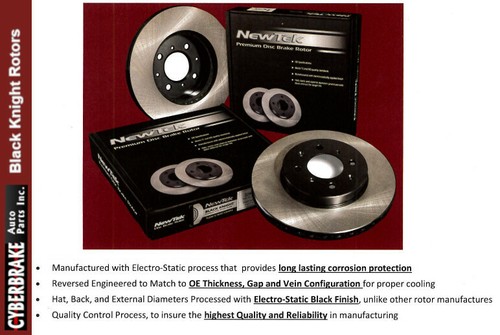 54117E Rear Premium Black E-Coat Rotor Pair of 2 - Picture 3 of 9