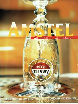 Werbung Advertising 320 2001 Amstel Bier im Herzen des Drucks