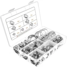 JacobsParts 60pcs Adjustable Hose Clamps Worm Gear Stainless Steel Clamp Asso...