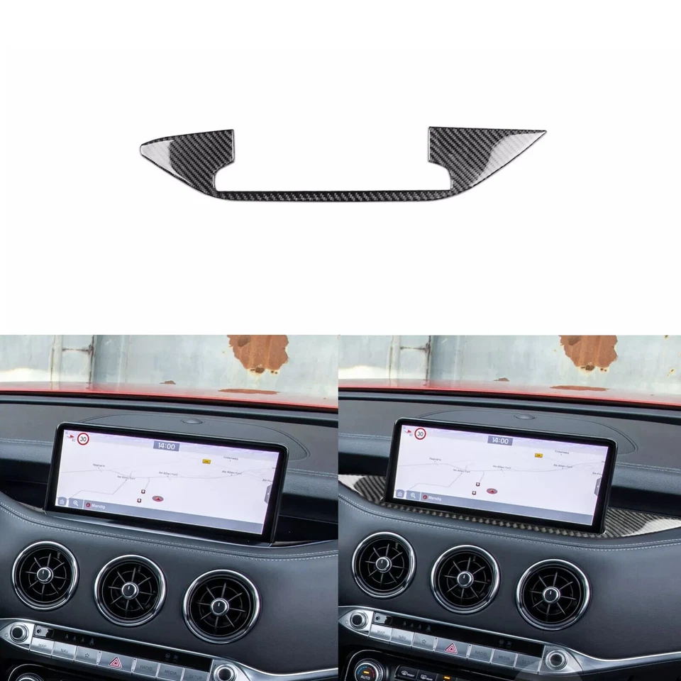 Kits de fibra de carbono real de 27 piezas cubierta interior completa para Kia Stinger 2019-2023 Foto 2 de 4