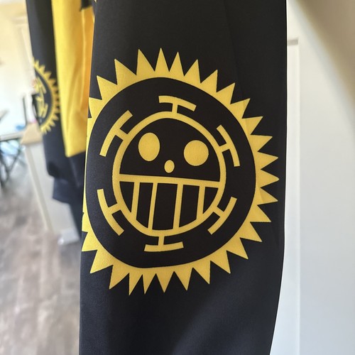 One Piece Anime Traflagar Law Surgeon Of Death Cosplay Hoodie Hat And Tattoos XL - Picture 3 of 19