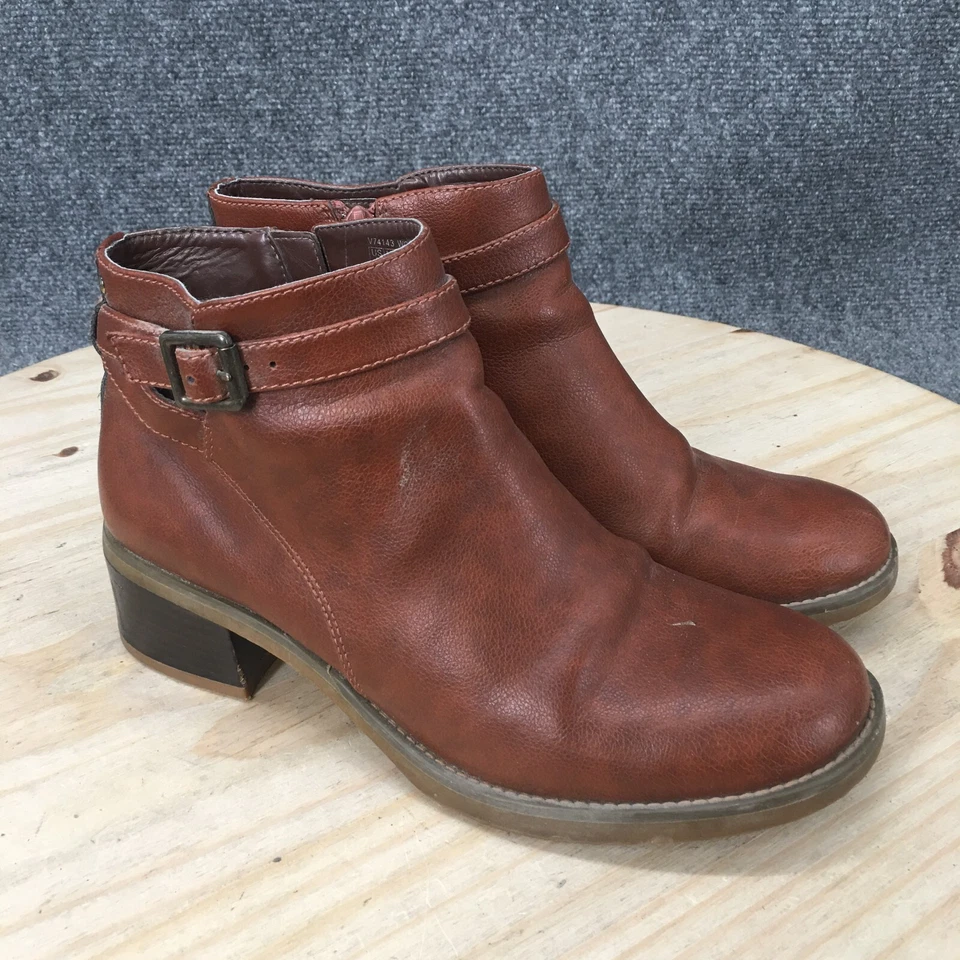 Rockport Botas Mujer 8 Kirtland Cremallera Botín al Tobillo V74143 Marrón Cuero Tacones Foto 3 de 4