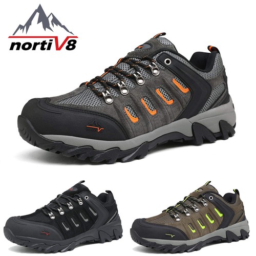NORTIV 8 Men's Waterproof Hiking Shoes Lightweight Leather LowTop