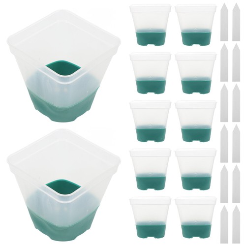 4 Sets Blumentopf-Set Pflanzentöpfe Stapelbar Pflanztopf Für Innenräume - Bild 7 von 12