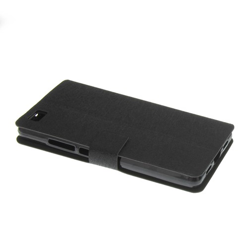 Custodia per Huawei P8 Lite Telefono Smartphone a Libro Protettiva Nero - Foto 4 di 4