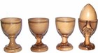 Four olive wood Communion/Egg Cups - great style - Asfour outlet brand - Set of