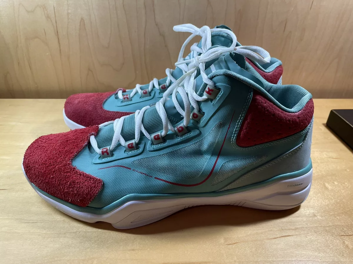 Reebok Q96 jade Red Basketball Shoes Men s 13 High Top Lace Up