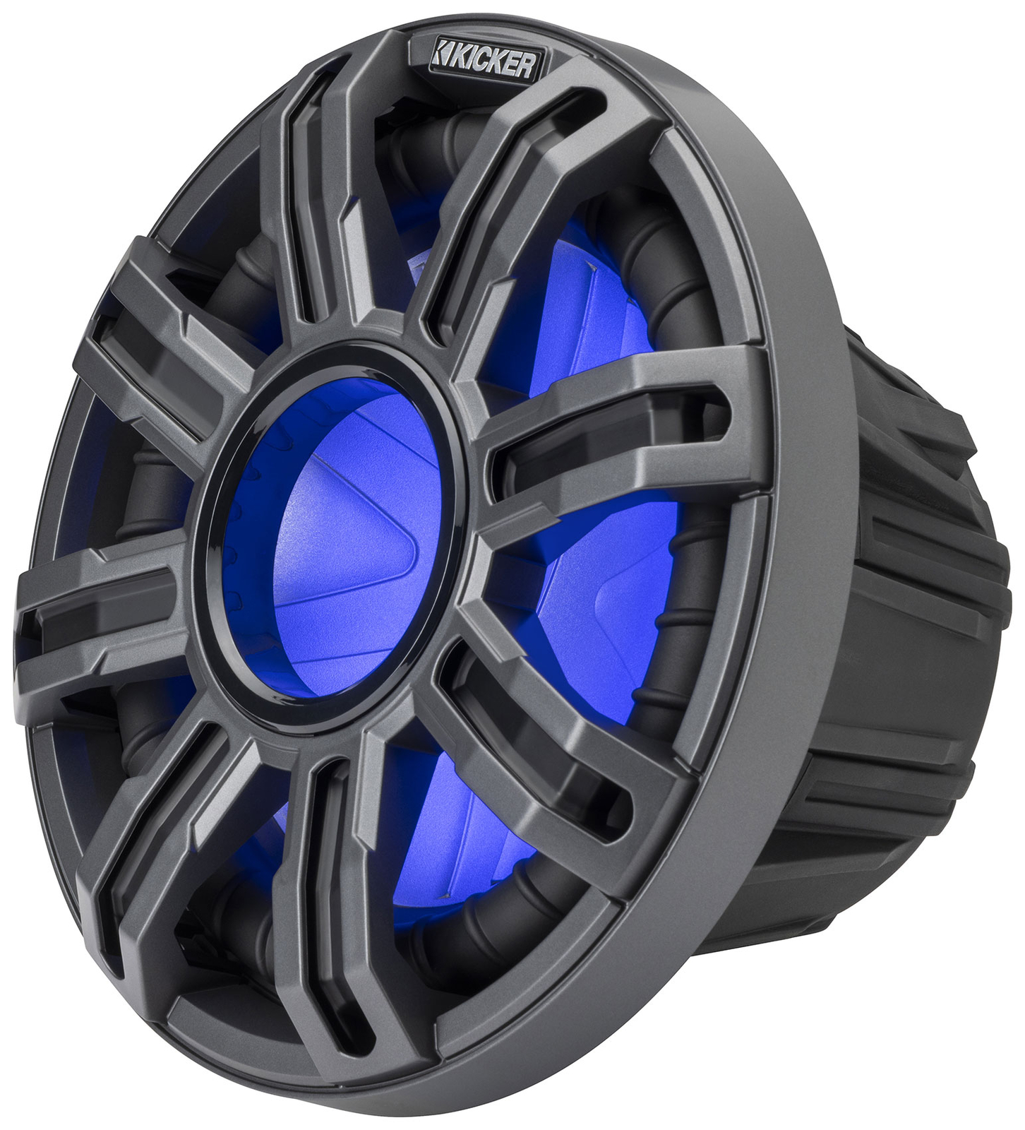 Морской лодочный сабвуфер KICKER 51MWE104 10 мощностью 400 Вт RMS с чернымибелыми сабвуферными решетками