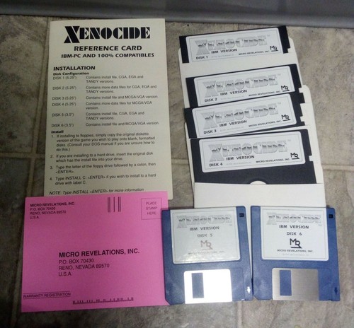 Disquetes Xenocide Micro Revelations Brian Greenstone de 5,25"" y 3,5"" para DOS - Imagen 4 de 4