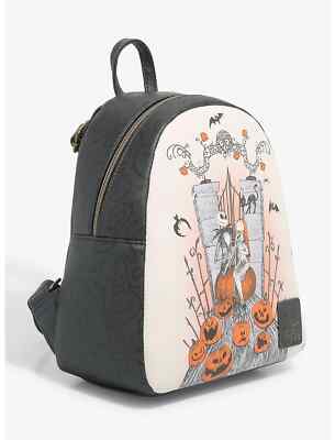 NWOT Loungefly Nightmare Before Christmas Jack & Sally Graveyard Mini Backpack WDBK3882-  main image 4