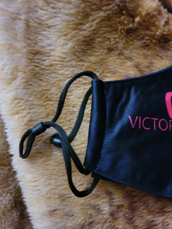 Máscaras faciais novas peças de orelha ajustáveis preto/rosa - Imagem 4 de 4