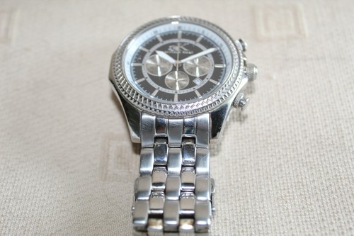 aK Adee Kaye Beverly Hills Men's Chronograph Stainless Steel Watch - Picture 4 of 8