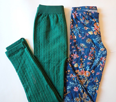 Girls Leggings Epic Threads XL Cable Knit Green Zara Girl 11/12 Blue Floral Lot