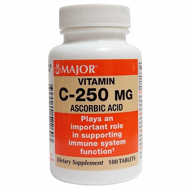 Major VitaminC 250 mg Ascorbic Acid Tablets 100 Count for sale